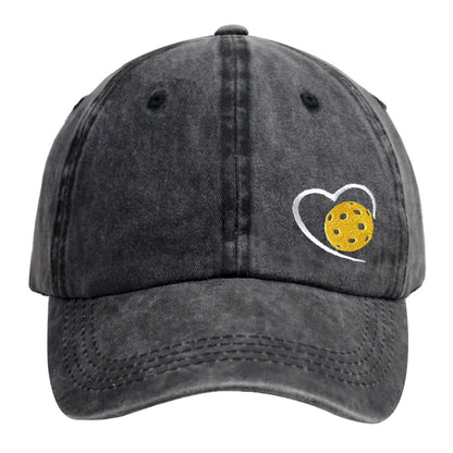 Pickle Ball Hat For Men Women, Adjustable Embroidered Wash Cotton Baseball Cap