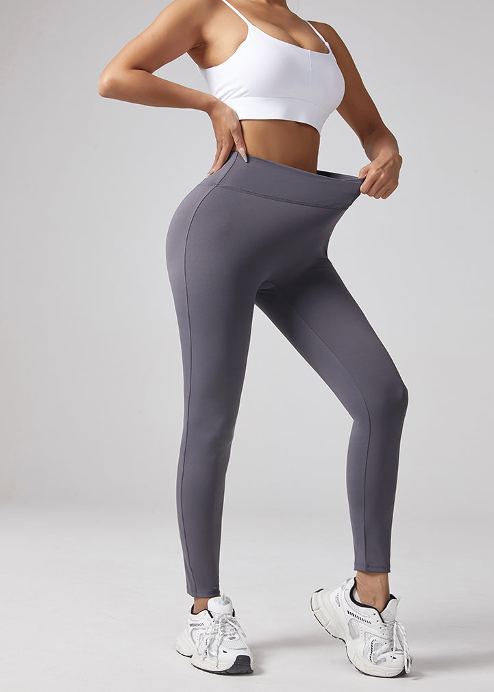 V-waist Elastic Sports Leggings, Women's Peach Hip Lifting Running Speed Drying Yoga Pants