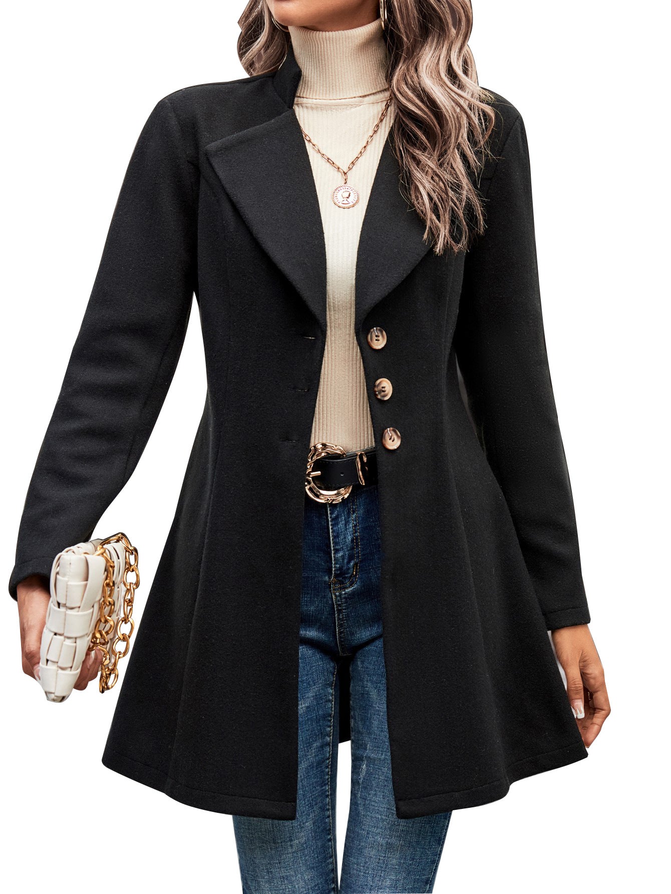 Fashion Solid Color Polo Sweater Autumn Clothes