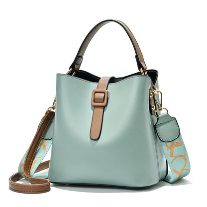 Trendy Fashion Shoulder Bag - Crossbody Foreign Trade Bucket Custom Logo Women's Messenger Bags PU Lady Bag