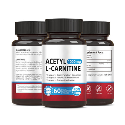 60 Tablets L-Carnitine Capsules ACETYL L-CARNITINE
