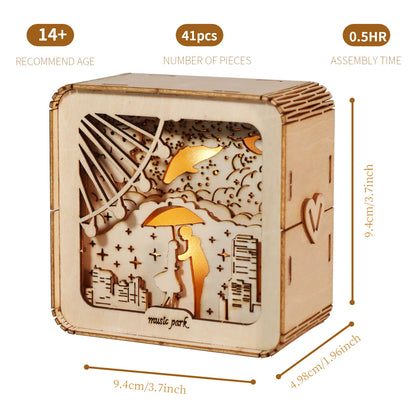 Sales Are Prohibited On The TEMU And SHEIN -MUSIC PARK 3D Wooden Puzzles Love Model Kit Night Lights Desk Decorations Birthday Christmas Gifts For Women Age14