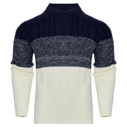 Men's Knitted Sweater Fashion Long-sleeved Pullover Tops Fall And Winter Clothing