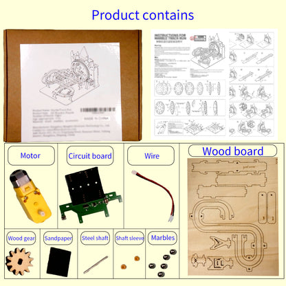 Sales Are Prohibited On The TEMU And SHEIN -MUSIC PARK Electric 3D Wooden Puzzles Marble Run Model Kits  Brain Teaser Puzzle DIY Handmade Christmas Gift