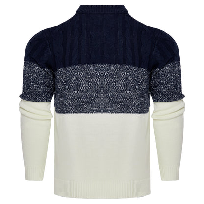 Men's Knitted Sweater Fashion Long-sleeved Pullover Tops Fall And Winter Clothing