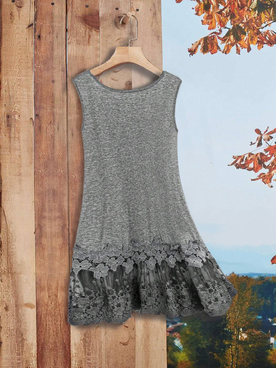 Spring And Summer New Round Neck T-shirt, Lace Lace Casual Off-the-shoulder Short Sleeve Long T-shirt