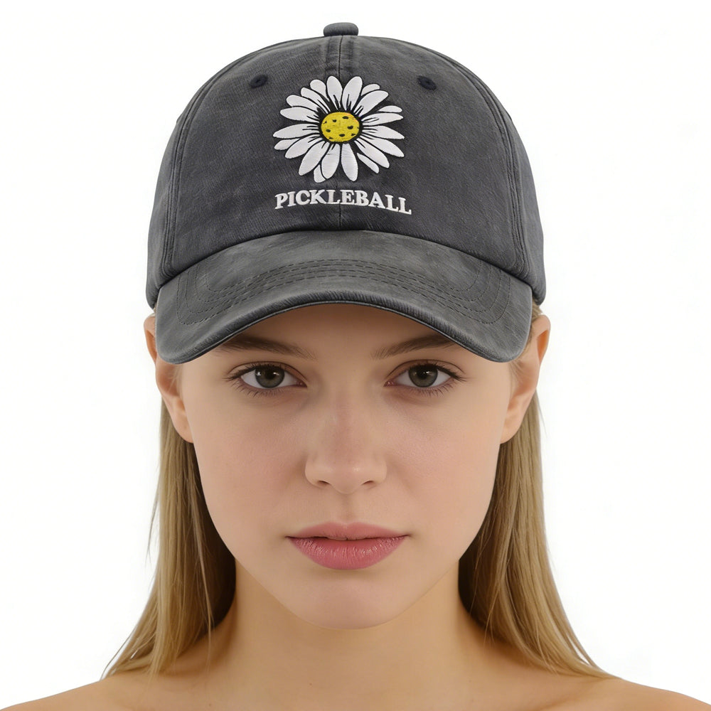2pcs Funny Black Pickle Ball Hat For Men Women, Adjustable Embroidered Wash Cotton Baseball Cap
