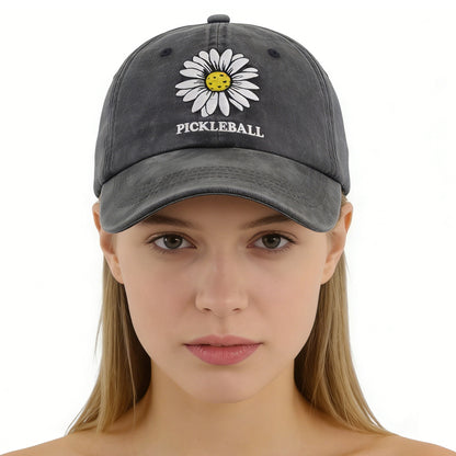 2pcs Funny Black Pickle Ball Hat For Men Women, Adjustable Embroidered Wash Cotton Baseball Cap