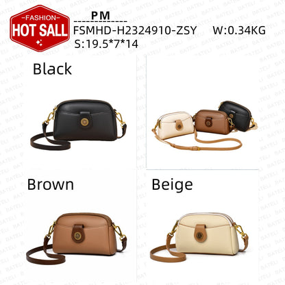 Comfy Soft Leather Women's Bag - Spring Summer New Flip Zipper Fashion Versatile Crossbody Bag For Girls
