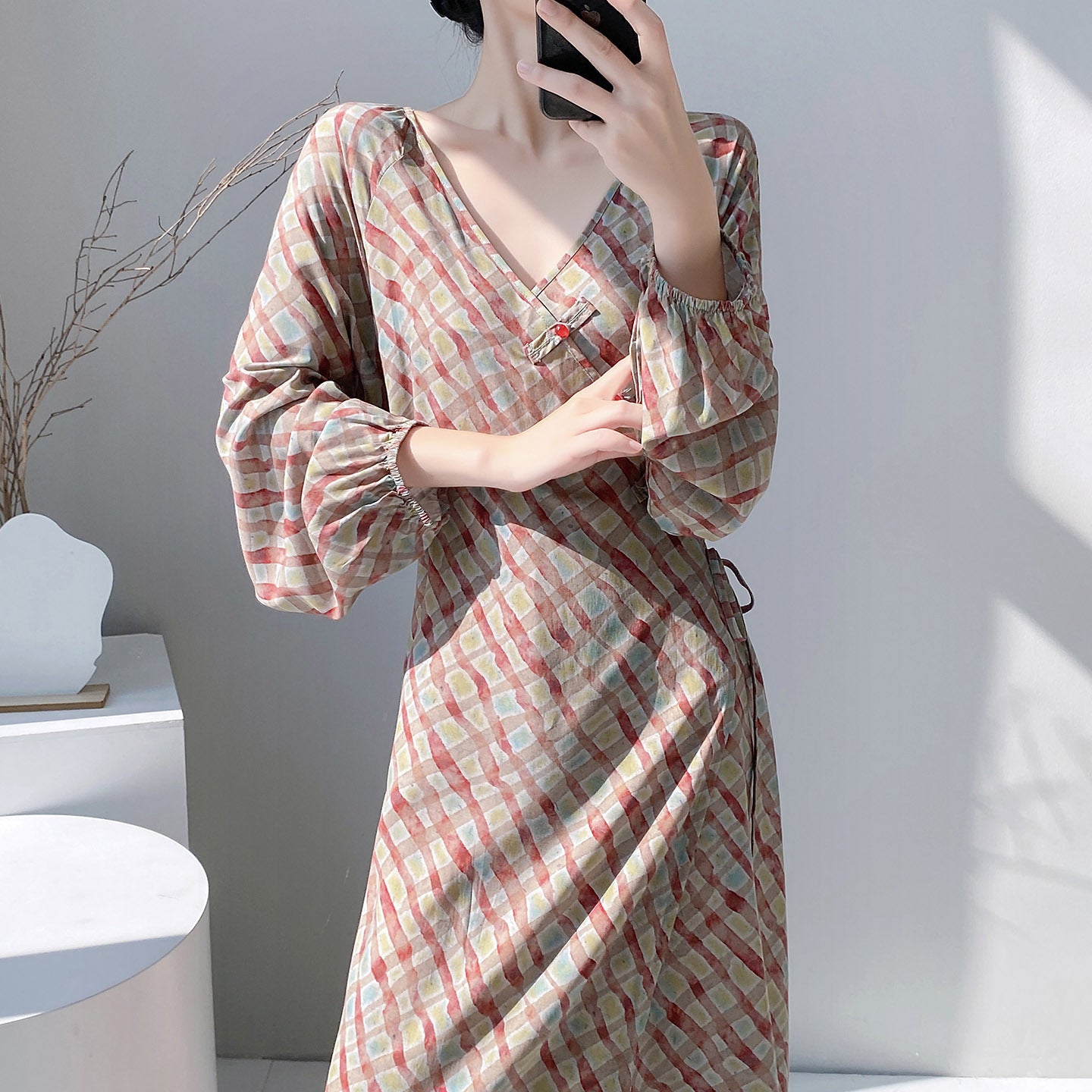 Womens Relaxed-fit Floral-print Simple And Comfortable Dress