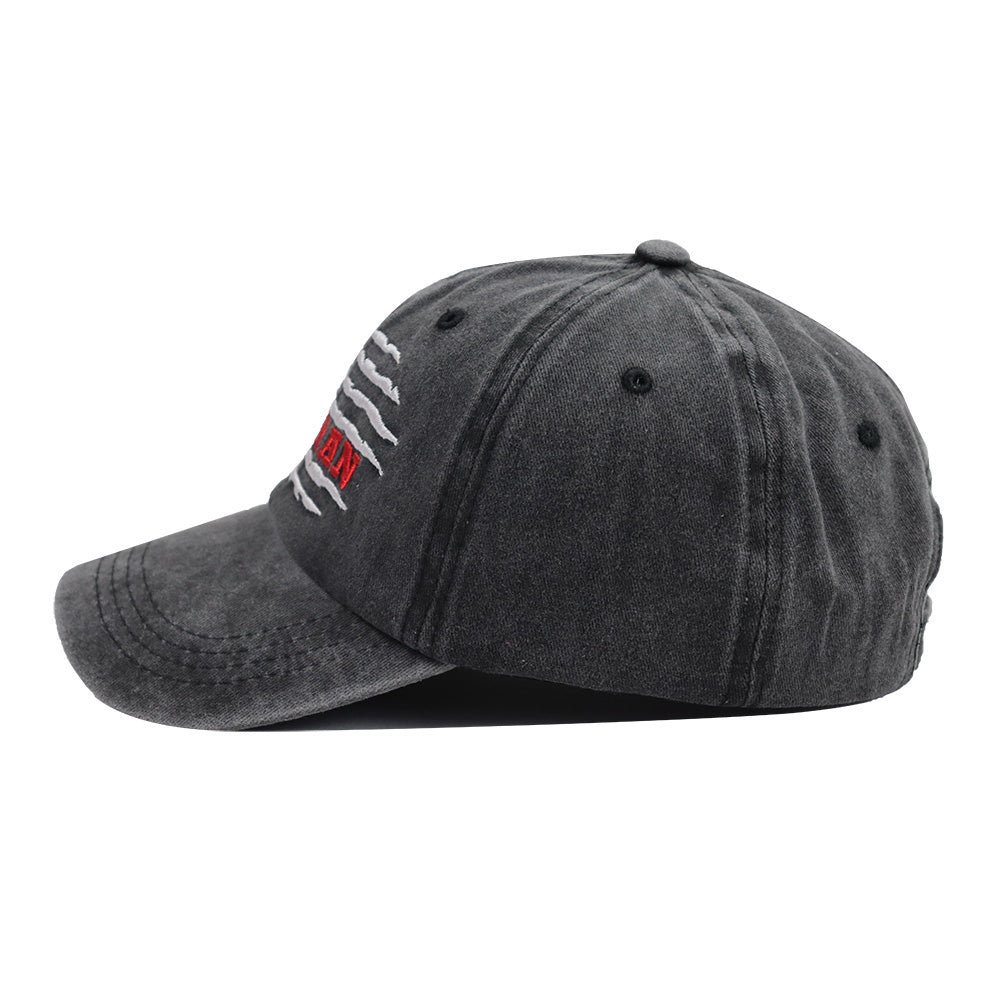 USA Patriotic Military Hat,Distressed Veteran Army Hat For Men Women, Adjustable Embroidered Wash Cotton Baseball Cap