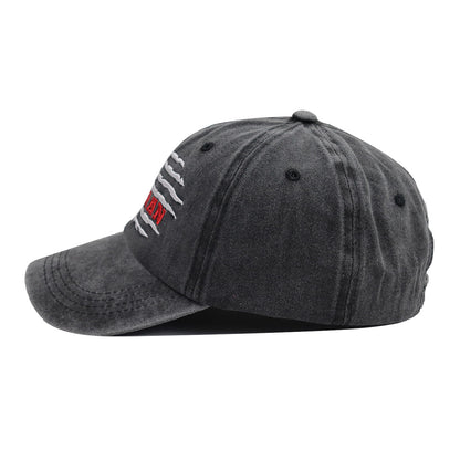 USA Patriotic Military Hat,Distressed Veteran Army Hat For Men Women, Adjustable Embroidered Wash Cotton Baseball Cap