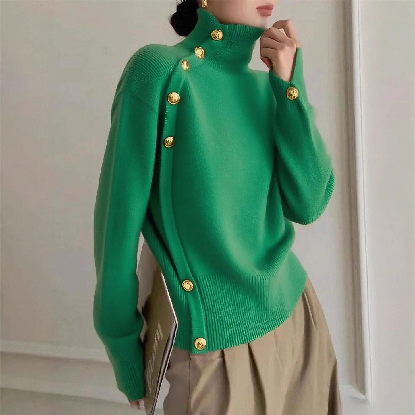 Women's Clothing Autumn And Winter Turtleneck Sweater