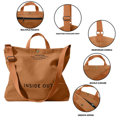 Large Capacity Shopping Bags Woman Black Canvas Tote Bag High-End Versatile Shoulder Bag