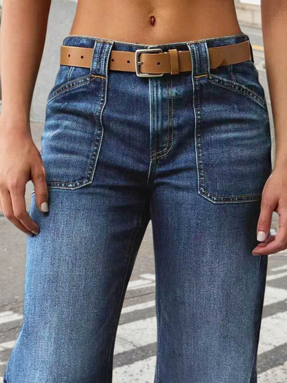 New Women’s Wide Leg Jeans, Autumn And Winter Outfits, Straight Leg Jeans, Mid Rise Jeans