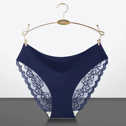 6 Packs Multi-Color Sexy Lace Triangle Panties Low Elastic Waist Fashion Women'S Hip Lifting Underwear Patchwork Lace