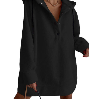Women's Fashion Casual Hooded Fleece Sweater