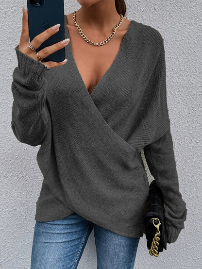 New Cross Loose Outer Wear Women's Knitted Sweater