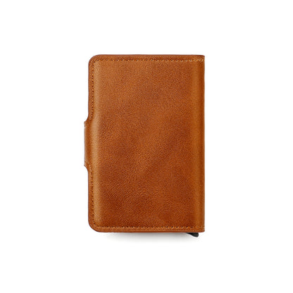 Brown Wallet, Men's Blocking Card Holder  Wallet With Hasp Closure,Credit Gifts For Men