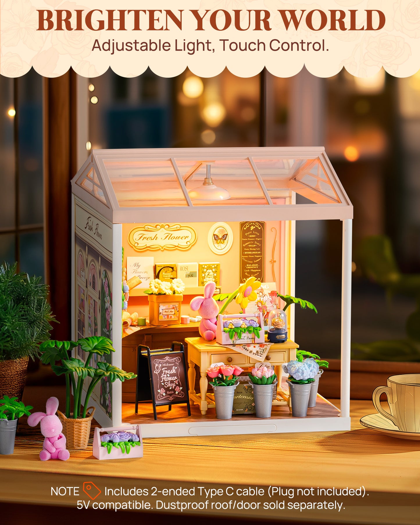 Rolife Super Creators Miniature House DIY Kit, 3D Wooden Puzzle With LED Lights, Great Gift For Adults & Teenagers, Multiple Themes,DW017B