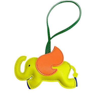 Cute Elephant Bag Pendant Keychain Chic PU Leather Keychains Phone Straps Chain Stylish Keyring,Leather Card Case And Leather Key Charm