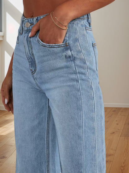 New Women’s Jeans, Denim Wide Leg Pants, Suitable For All Seasons