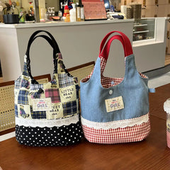 Printed Canvas Handbag
