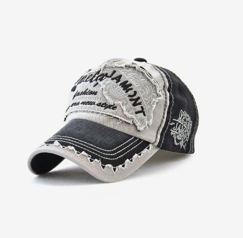 Embroidered Men's Outdoor Leisure Tiger Head Sun Hat