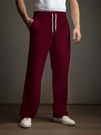 Casual Versatile Business Straight Men's Fashion Waffle Suit Pants
