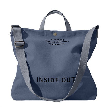 Large Capacity Shopping Bags Woman Black Canvas Tote Bag High-End Versatile Shoulder Bag