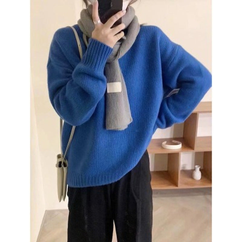 Loose And Lazy Style Thickened Sweater Top For Women