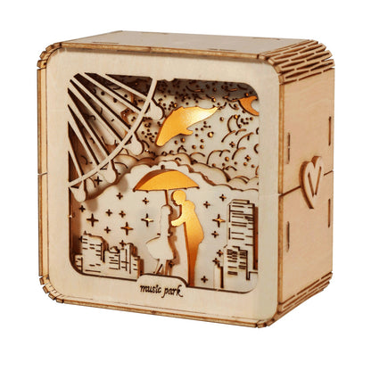Sales Are Prohibited On The TEMU And SHEIN -MUSIC PARK 3D Wooden Puzzles Love Model Kit Night Lights Desk Decorations Birthday Christmas Gifts For Women Age14