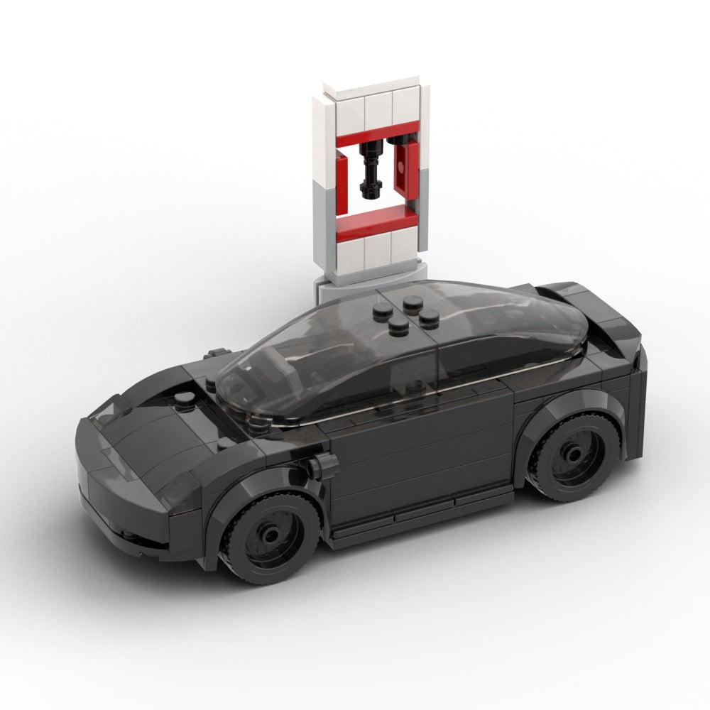 185PCS DIY Black City Car Toy Building Set,Building Bricks Building Blocks,DIY Vehicles For Kids And Adults