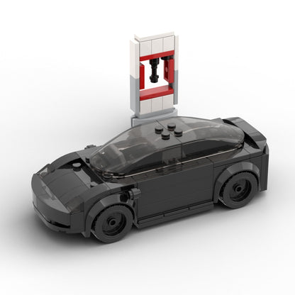 185PCS DIY Black City Car Toy Building Set,Building Bricks Building Blocks,DIY Vehicles For Kids And Adults