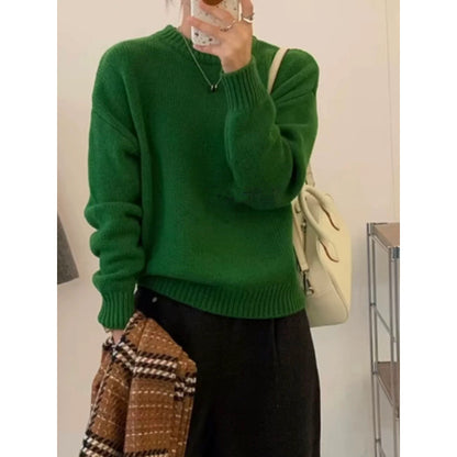 Loose And Lazy Style Thickened Sweater Top For Women