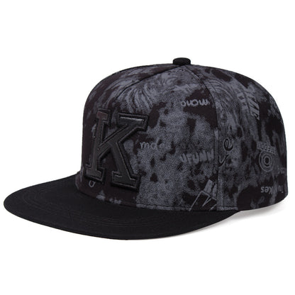 K Letter Baseball Cap Hip Hop Hat Size Adjustable