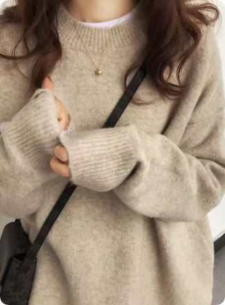 Loose And Lazy Style Thickened Sweater Top For Women