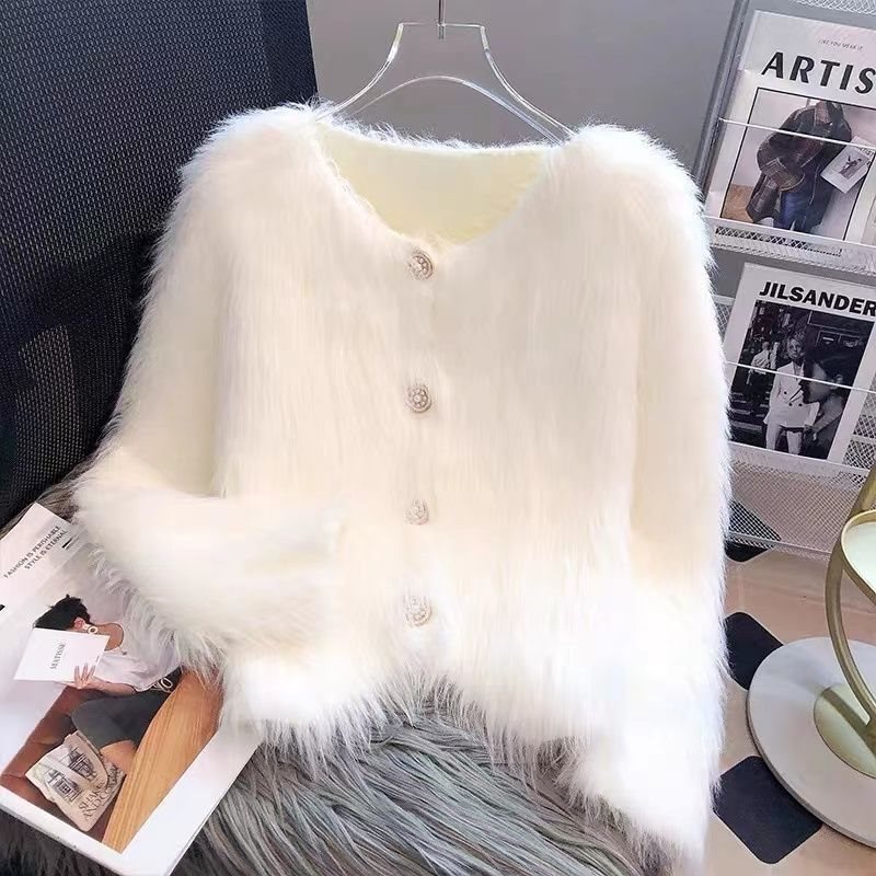 Knitted Cardigan Sweater Coat For Women Autumn And Winter Thickened