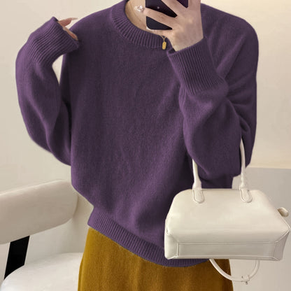 Loose And Lazy Style Thickened Sweater Top For Women