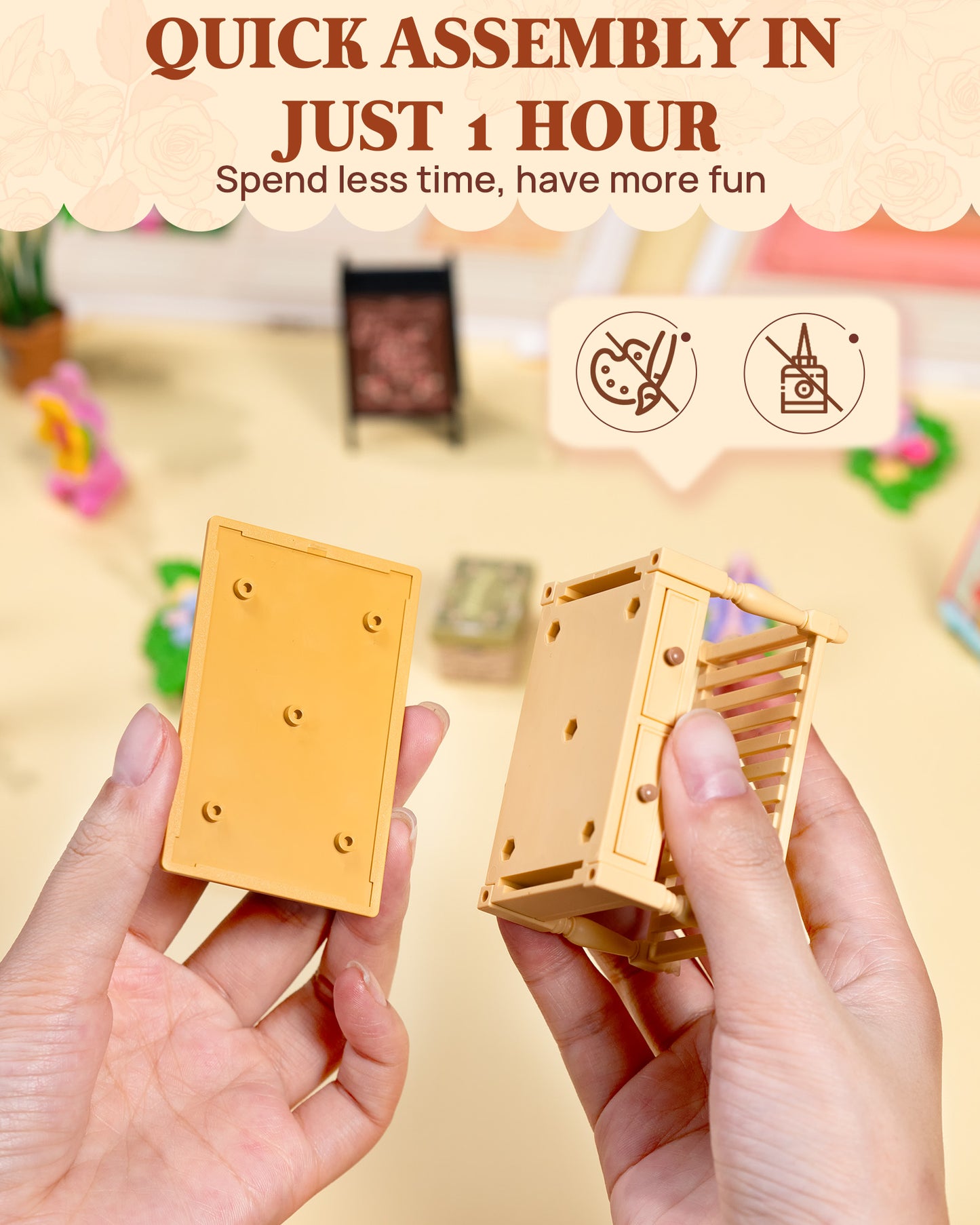 Rolife Super Creators Miniature House DIY Kit, 3D Wooden Puzzle With LED Lights, Great Gift For Adults & Teenagers, Multiple Themes,DW017B