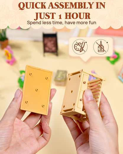 Rolife Super Creators Miniature House DIY Kit, 3D Wooden Puzzle With LED Lights, Great Gift For Adults & Teenagers, Multiple Themes,DW017B