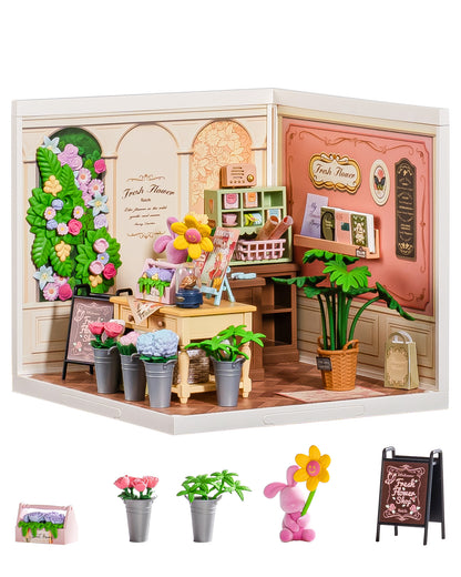 Rolife Super Creators Miniature House DIY Kit, 3D Wooden Puzzle With LED Lights, Great Gift For Adults & Teenagers, Multiple Themes,DW017B
