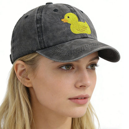 2pcs Funny Duck Gifts For Women Men, Duck Hunting Hat, Funny Animal Duck Lovers Embroidered Adjustable Baseball Cap Birthday