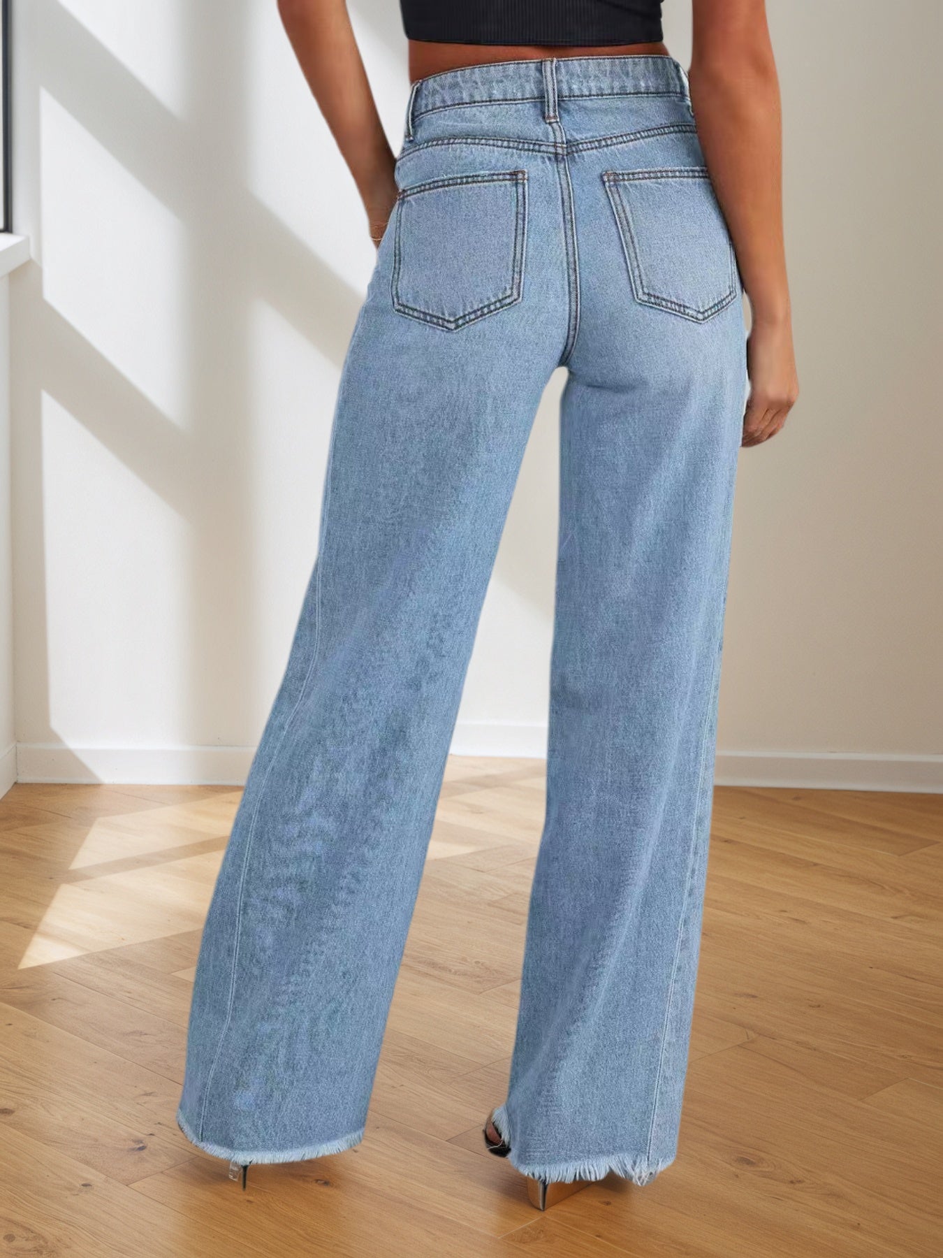 New Women’s Jeans, Denim Wide Leg Pants, Suitable For All Seasons