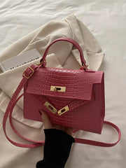 Embossed Flap Crossbody Bag