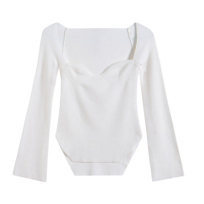 Women's Off-neck Pullover Long Sleeve Top Bottoming Sweater