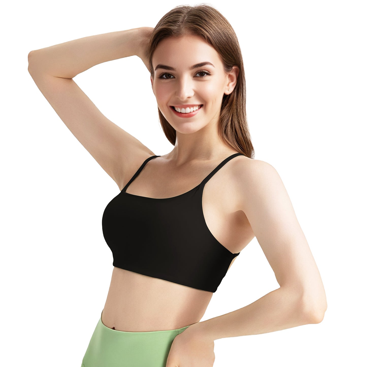 1Pc Women Cross Back Sport Bras Padded Strappy Crop Open Back Low Impact Bras Sexy Fitness Tank Tops With Removable Pads Thin Straps For Gym Yoga Workout Running