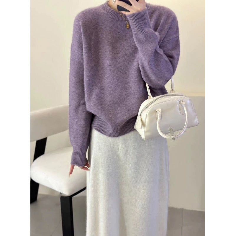Loose And Lazy Style Thickened Sweater Top For Women